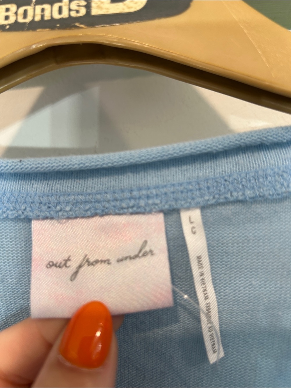 Urban Outfitters out from under Light Blue Button-Front V-Neck Cardigan large - Picture 2 of 8